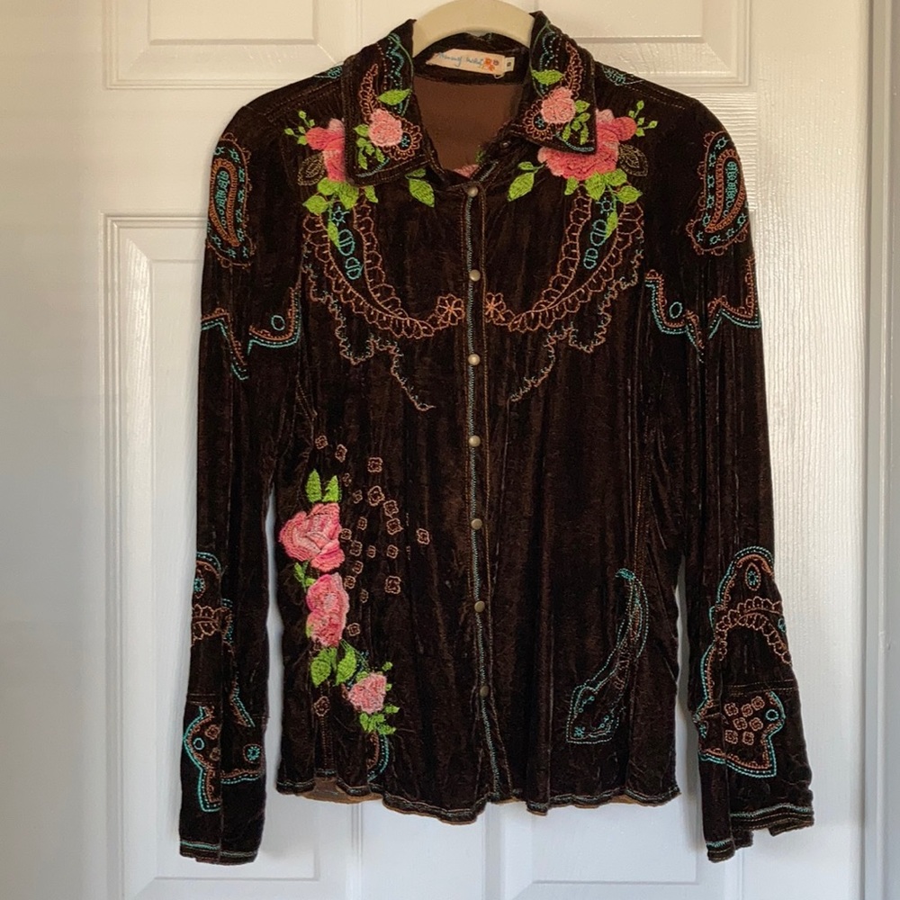 Johnny Was Velvet Shirt